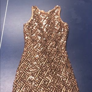 Women’s dress the population gold dress